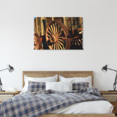 Oude muilezel treinwagen canvas afdruk (Insitu (Slaapkamer))