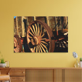 Oude muilezel treinwagen canvas afdruk (Insitu (Woonkamer))