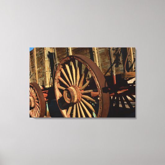 Oude muilezel treinwagen canvas afdruk (Voorkant)