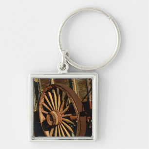 Oude muilezel treinwagen sleutelhanger