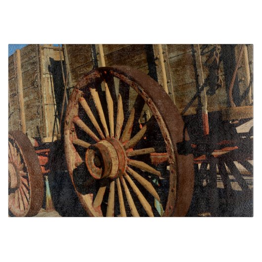 Oude muilezeltreinwagen snijplank (Voorkant)
