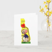 Oude muis Valentijn Kaart (Gele Bloem)