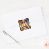 Oude Mumie Pin-up Vierkante Sticker (Envelop)