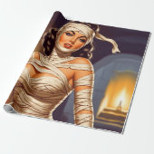 Oude Mummie Pin-up Cadeaupapier (Uitgerold)