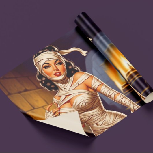Oude Mummie Pin-up Cadeaupapier