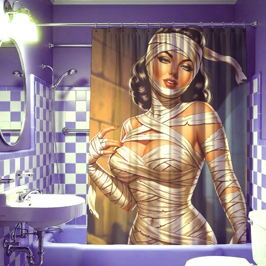 Oude Mummie Pin-up Douchegordijn