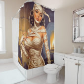 Oude Mummie Pin-up Douchegordijn (In situ)