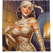 Oude Mummie Pin-up Douchegordijn (Voorkant)