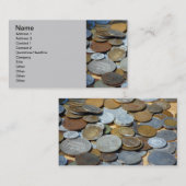 Oude munten1299 OUDE MUNTEN KOPER METAALBRONZE Visitekaartje (Voorkant / Achterkant)