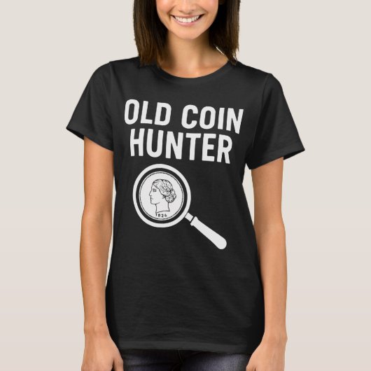 Oude Munten Jager Schat Detector Avontuur T-shirt (Voorkant)