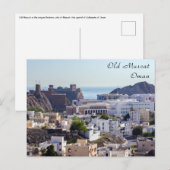 Oude Muscat oorspronkelijke historische stad Musca Briefkaart (Voorkant / Achterkant)