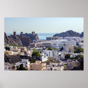 Oude Muscat oorspronkelijke historische stad Musca Poster