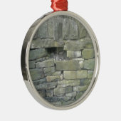 Oude muur, steen, stenen metalen ornament (Rechts)