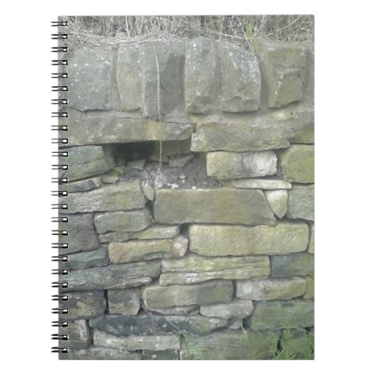 Oude muur, steen, stenen notitieboek (Voorkant)