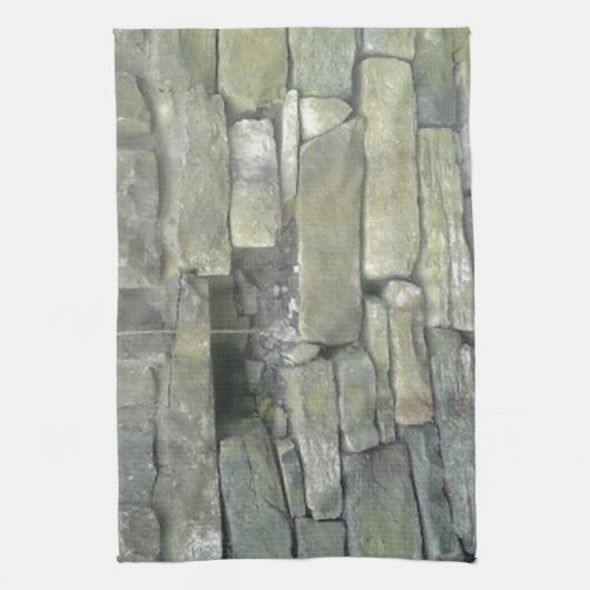 Oude muur, steen, stenen theedoek (Verticaal)