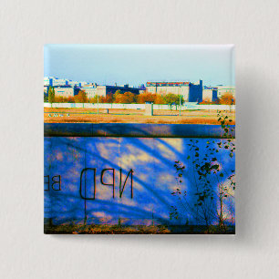 Oude Muur van Berlijn Duitsland Vierkante Button 5,1 Cm