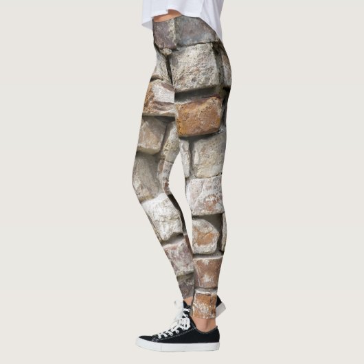 Oude muur van de achtergrond van Ringen Leggings (Links)