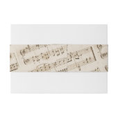  oude muziek bladmuziek uitnodigingen wikkel (Achterkant Voorbeeld)