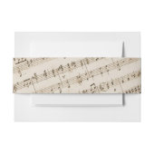 oude muziek bladmuziek uitnodigingen wikkel (Voorkant Voorbeeld)