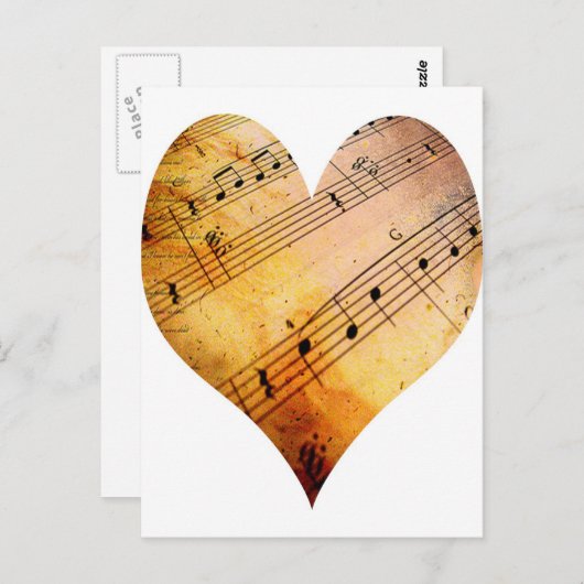 oude muziek briefkaart (Voorkant / Achterkant)