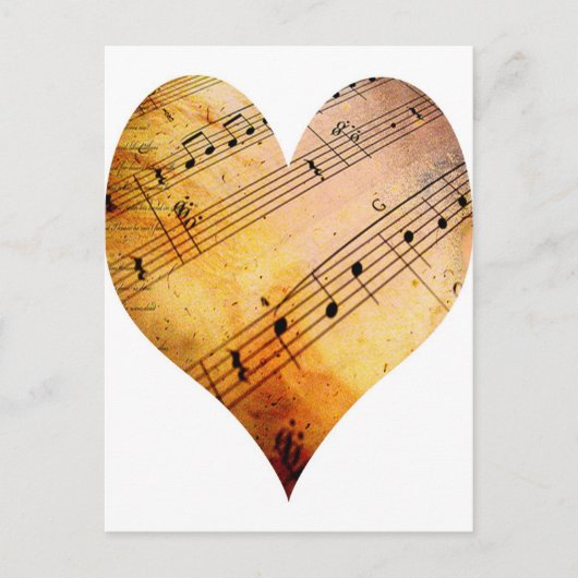oude muziek briefkaart (Voorkant)
