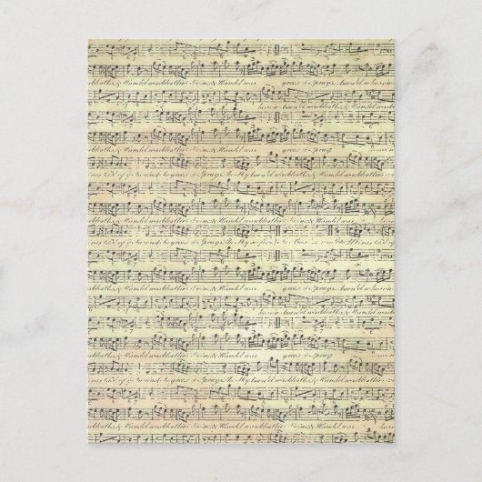 oude muziek briefkaart (Voorkant)