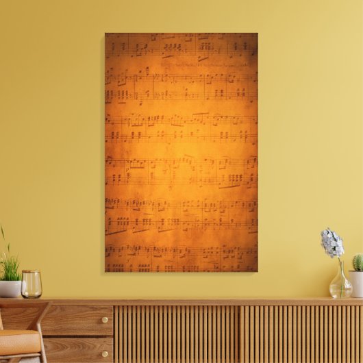 Oude  muziek canvas afdruk (Insitu (Woonkamer))