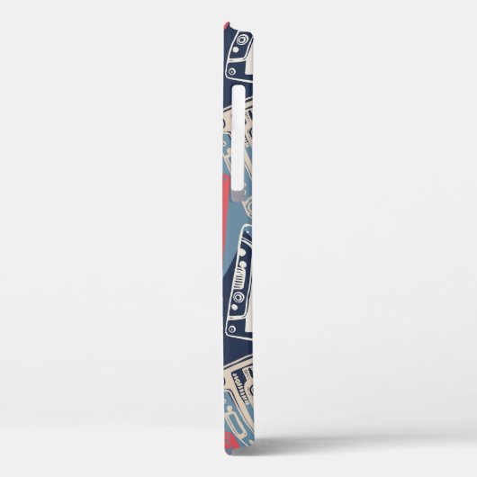 Oude Muziek Cassettes  Naadloos Case-Mate iPhone Case (Achterkant / Links)