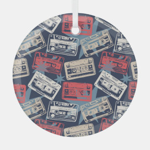 Oude Muziek Cassettes  Naadloos Glas Ornament