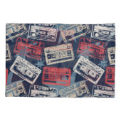 Oude Muziek Cassettes Naadloos Kussensloop (Achterkant)
