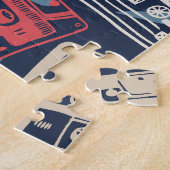 Oude Muziek Cassettes  Naadloos Legpuzzel (Zijkant)