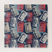 Oude Muziek Cassettes  Naadloos Legpuzzel (Horizontaal)