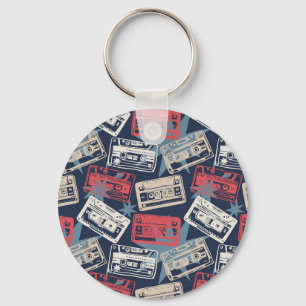 Oude Muziek Cassettes  Naadloos Sleutelhanger