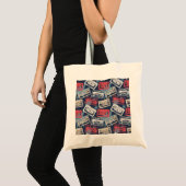 Oude Muziek Cassettes Naadloos Tote Bag (Voorkant (product))