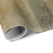 Oude muziek en kraai cadeaupapier (Rol Hoek)