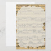 Oude muziek papier briefpapier (Voorkant / Achterkant)