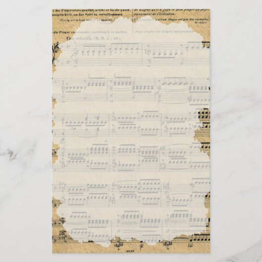 Oude muziek papier briefpapier (Voorkant)
