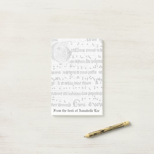 Oude muziek post-it® notes (Op bureau)