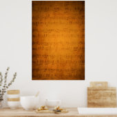 Oude  muziek poster (Keuken)