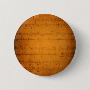 Oude  muziek ronde button 5,7 cm