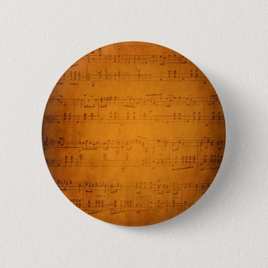 Oude  muziek ronde button 5,7 cm (Voorkant)