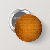 Oude  muziek ronde button 5,7 cm (Voorkant /achterkant)