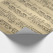 Oude  muziekblad cadeaupapier (Hoek)