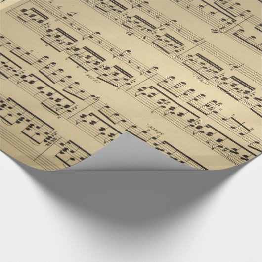 Oude  muziekblad cadeaupapier (Hoek)