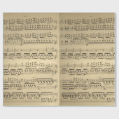 Oude  muziekblad cadeaupapier (Vlak)