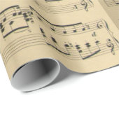 Oude  muziekblad cadeaupapier (Rol Hoek)