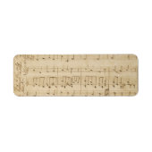 Oude muziekblad  uiterlijk etiket (Voorkant)