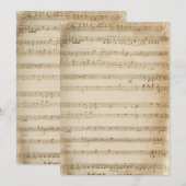 Oude muziekblad uitnodiging template | Antiek  (Voorkant / Achterkant)