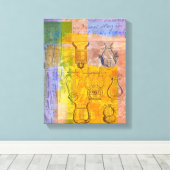 oude muziekinstrumenten canvas afdruk (Insitu (Houten vloer))