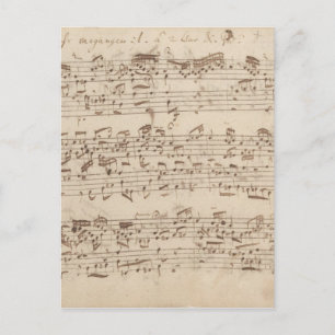 Oude Muzieknoten - Bach Bladmuziek Briefkaart